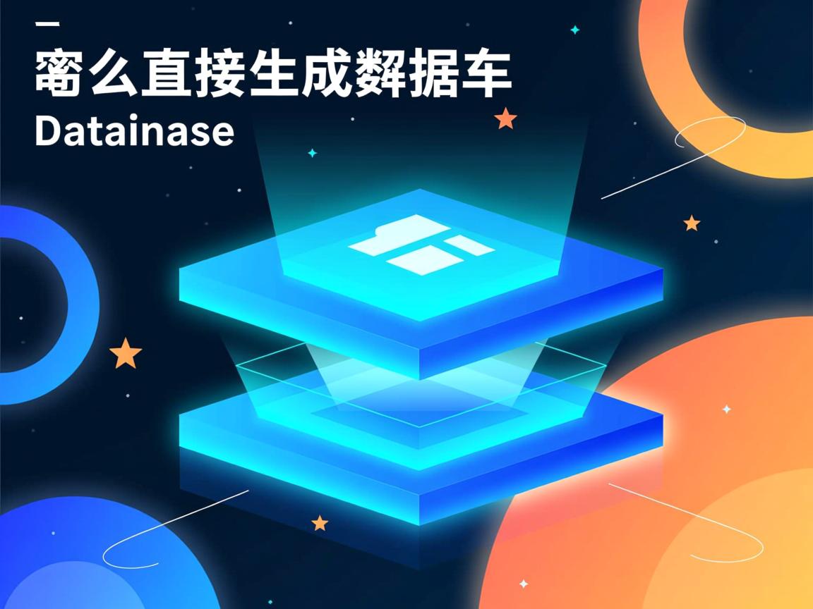 怎么直接生成数据库 第1张 怎么直接生成数据库 第1张