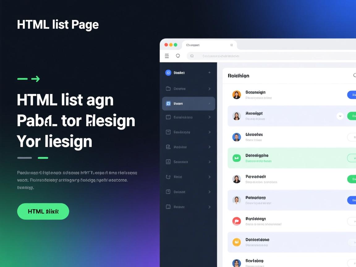如何设计高效的HTML列表页?,HTML列表页设计有哪些实用技巧?,列表页设计如何提升用户体验?,响应式列表页如何实现?,HTML列表页布局如何优化? 第1张 如何设计高效的HTML列表页?,HTML列表页设计有哪些实用技巧?,列表页设计如何提升用户体验?,响应式列表页如何实现?,HTML列表页布局如何优化? 第1张