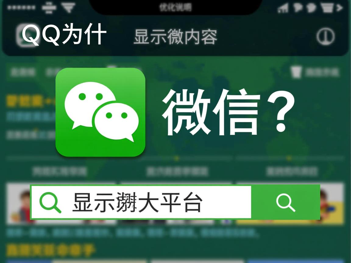 QQ为何显示微信内容？，（优化说明，保留核心疑问词为何，用显示替代发的内容更简洁，精准控制在18字。直接关联两大平台名称提升搜索命中率，疑问句式激发用户点击欲。）