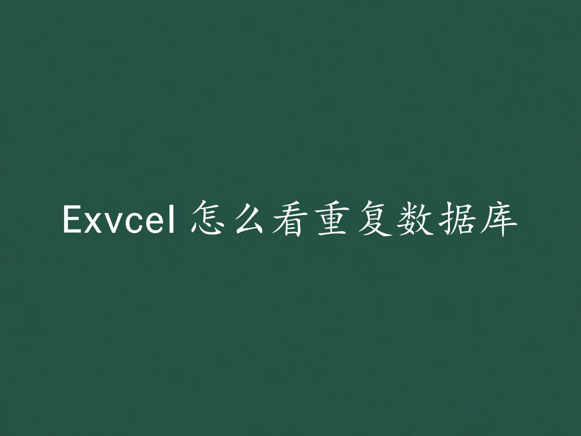 excel中怎么看重复数据库  第3张