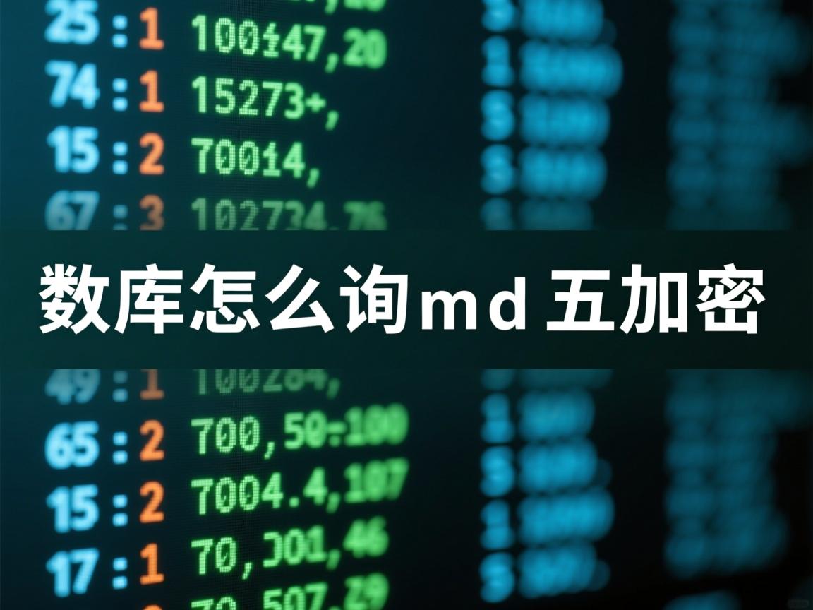 数据库怎么查询md五加密 第3张 数据库怎么查询md五加密 第3张