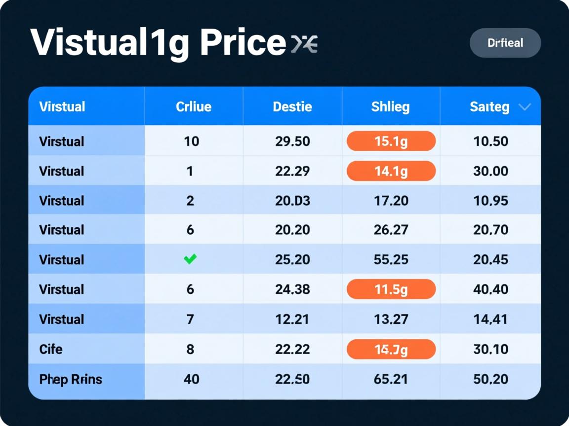 虚拟主机1g价格表图片