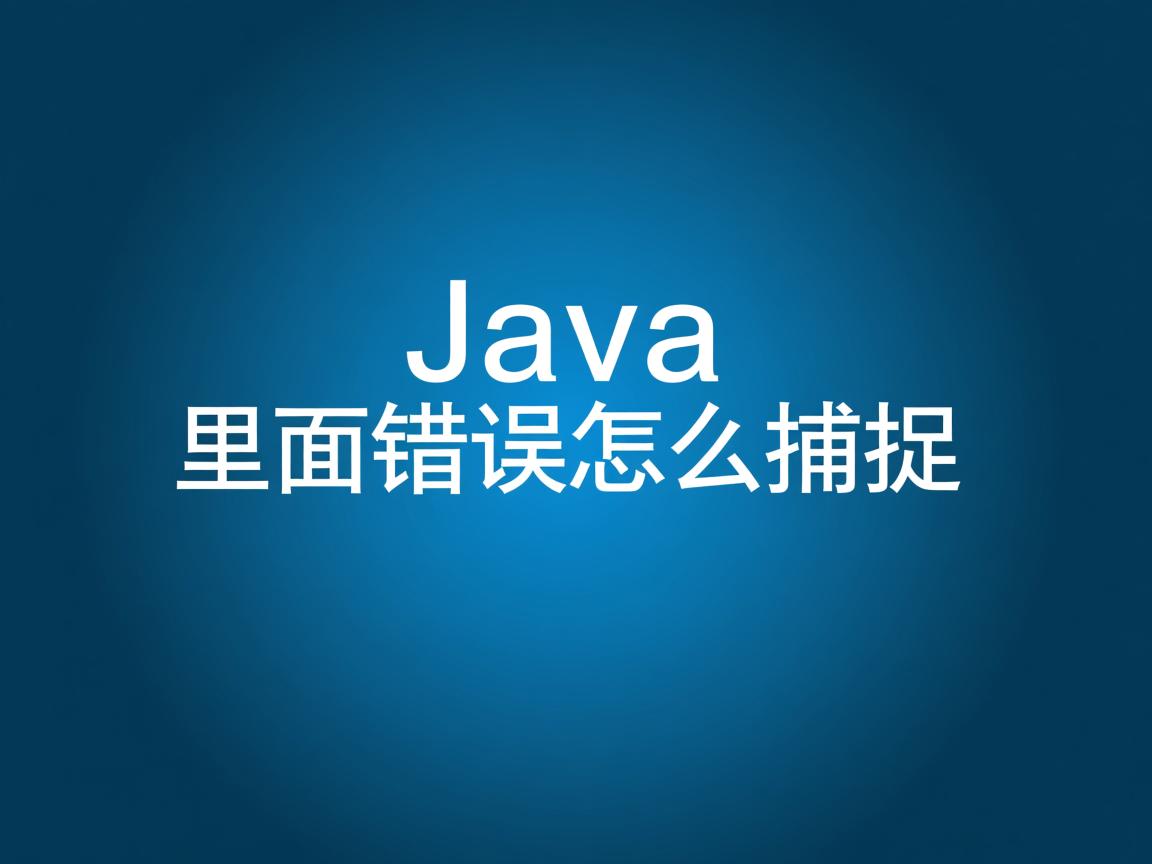 java里面错误怎么捕捉  第1张