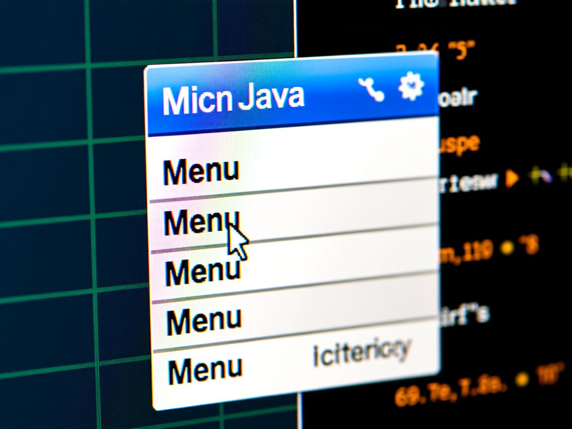 怎么在java中打菜单