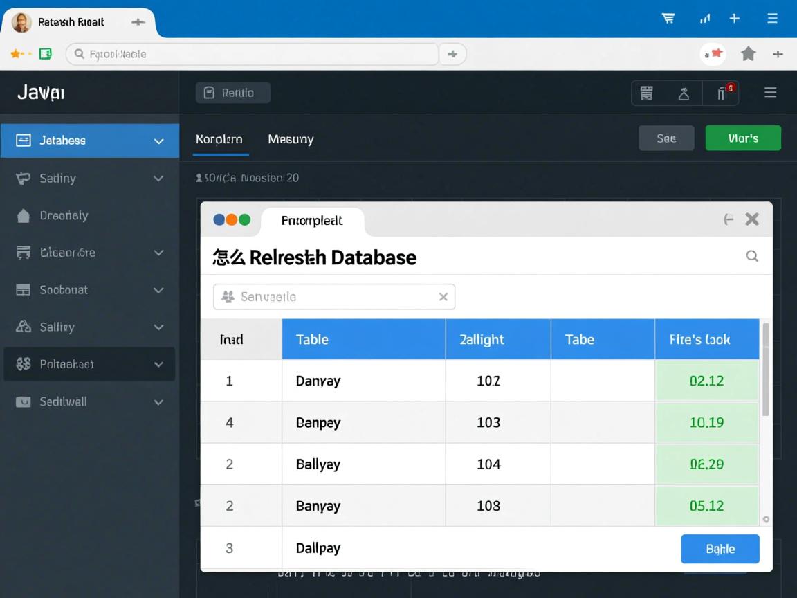 java jtable 怎么刷新数据库 第1张 java jtable 怎么刷新数据库 第1张
