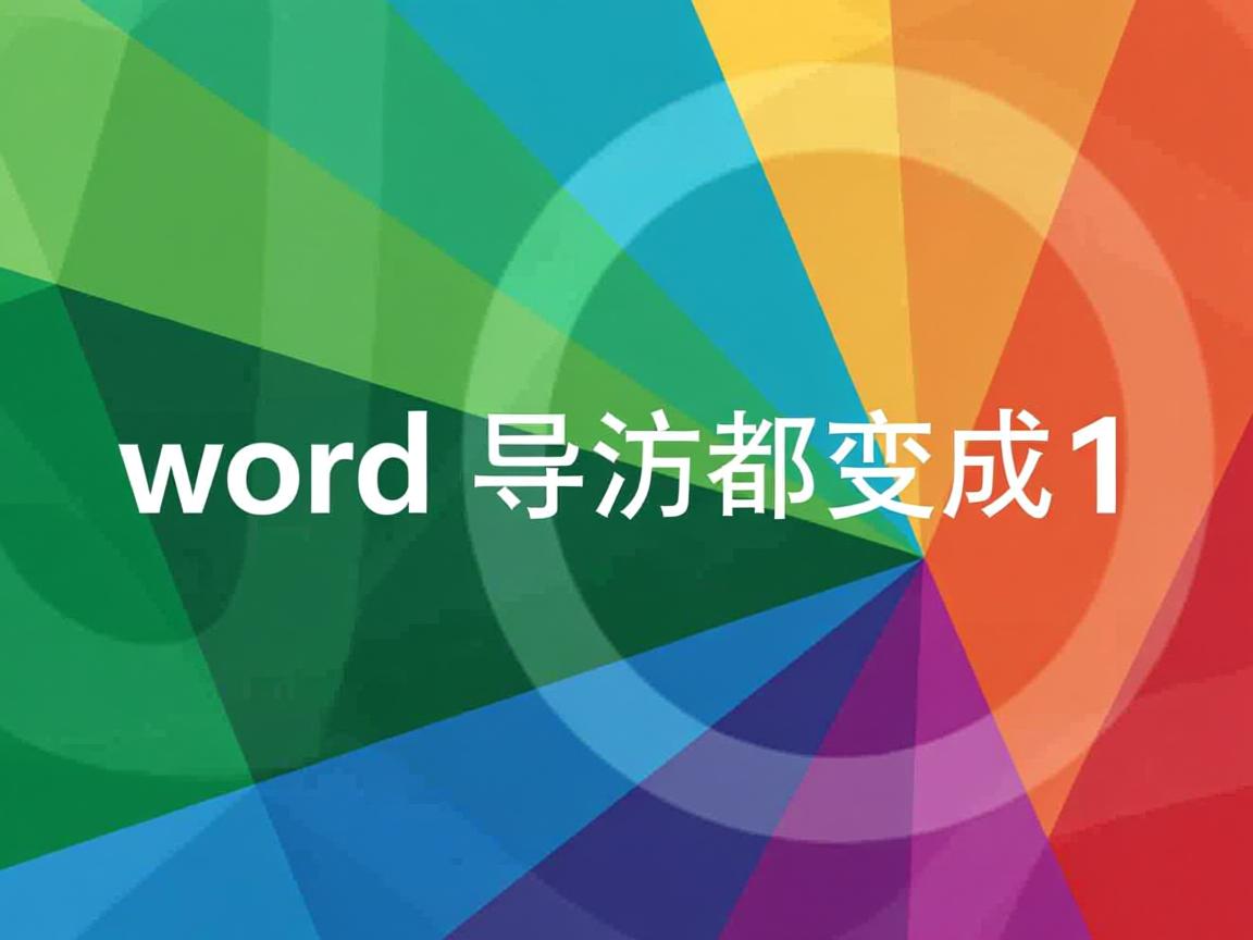 为什么word的导航都变成1了 第2张 为什么word的导航都变成1了 第2张