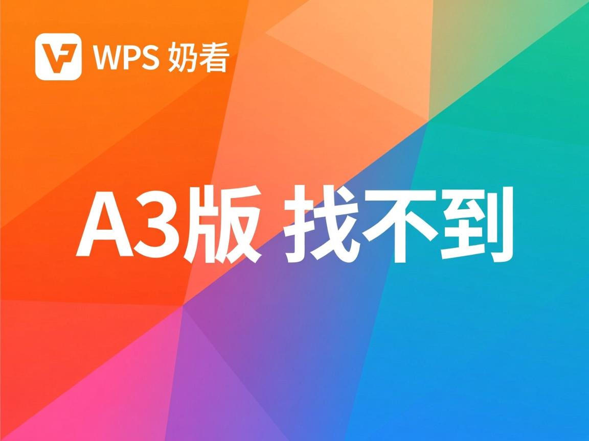 wps的a3版为什么找不到  第3张