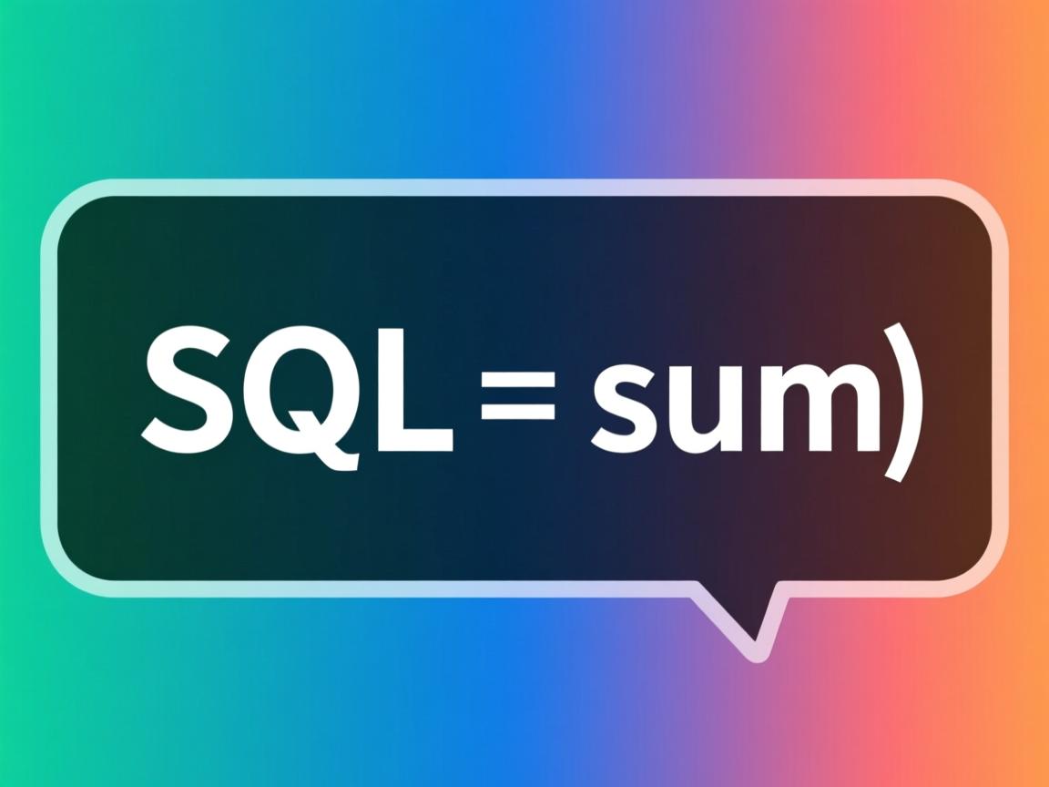 sql数据库sum函数怎么用 第1张 sql数据库sum函数怎么用 第1张