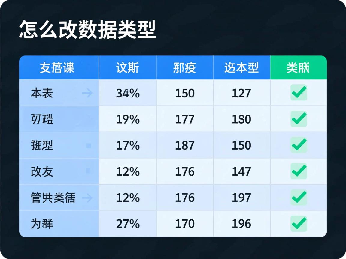 数据库表中怎么改数据类型