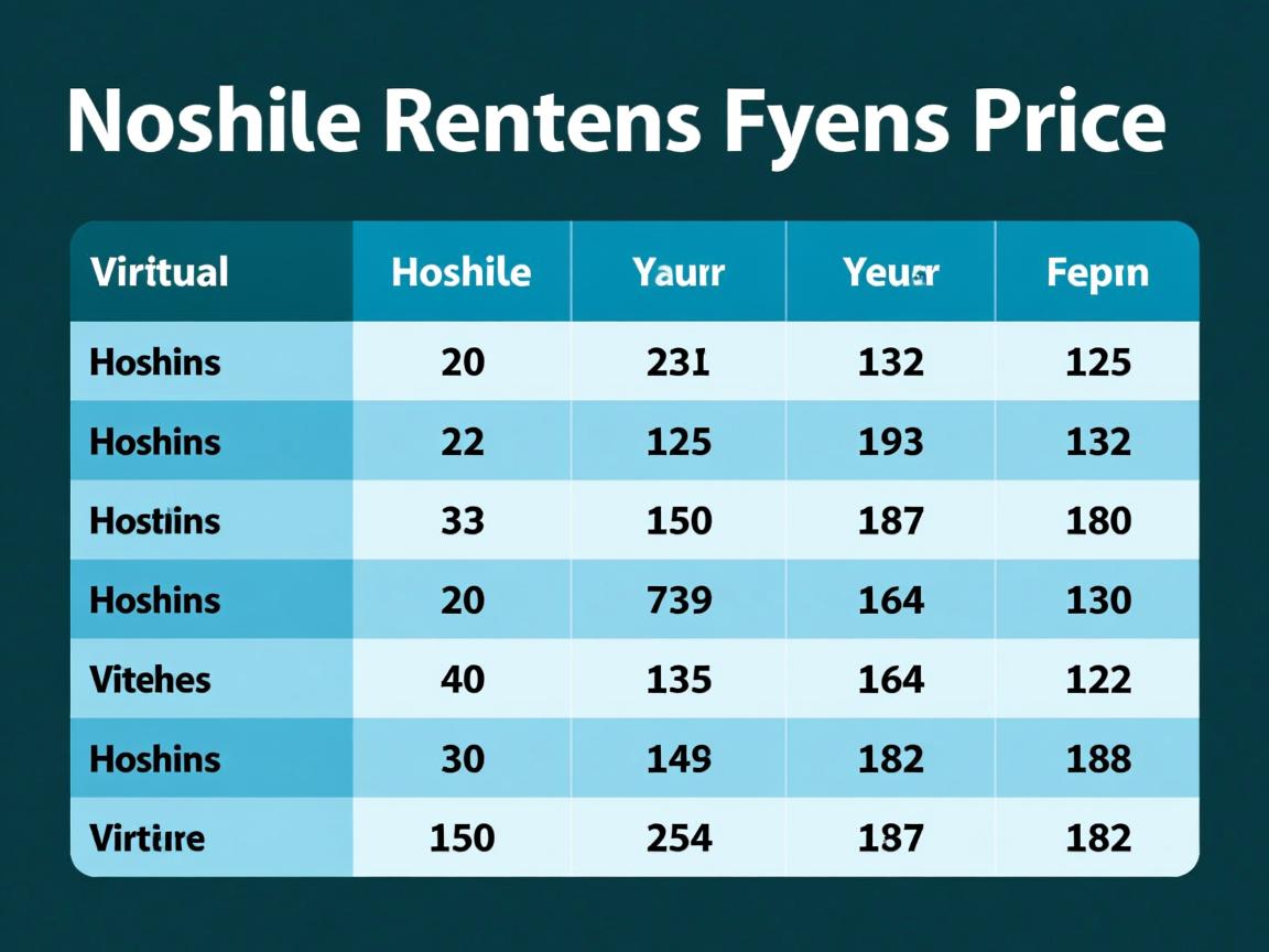 虚拟主机租赁费用价格表 第1张 虚拟主机租赁费用价格表 第1张