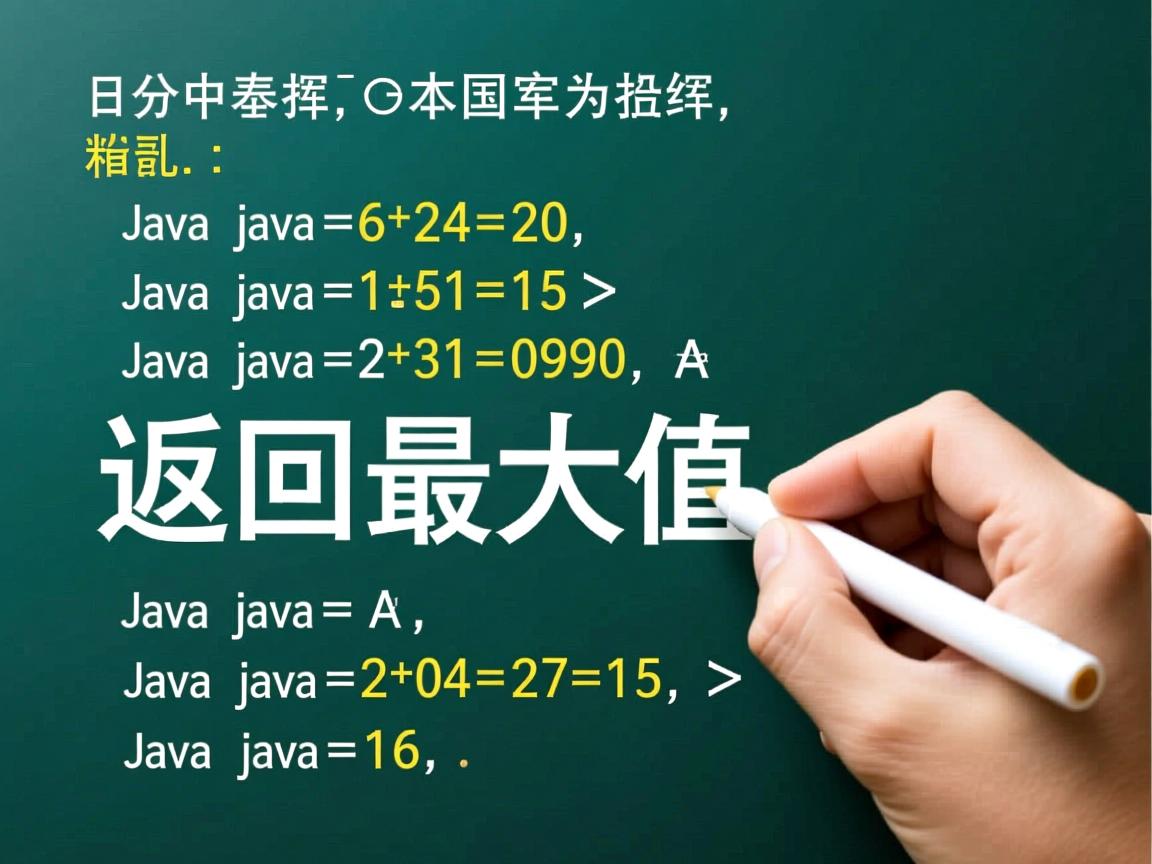 java参数数组怎么返回最大值 第3张 java参数数组怎么返回最大值 第3张
