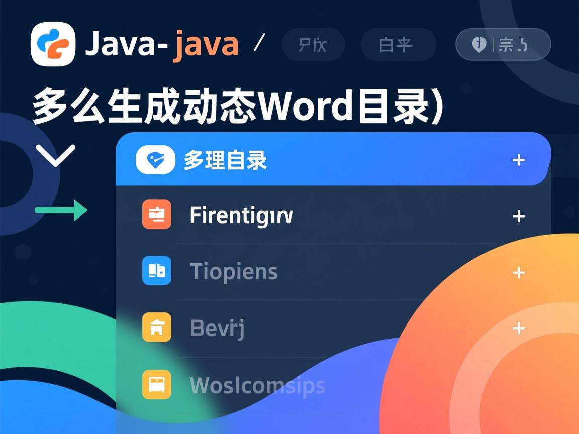 java 怎么生成动态word目录 第1张 java 怎么生成动态word目录 第1张