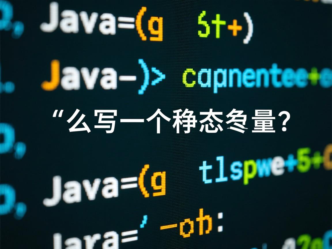 java 怎么写一个静态变量 第2张 java 怎么写一个静态变量 第2张