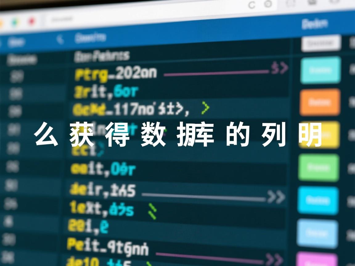 怎么获取数据库的列明 第1张 怎么获取数据库的列明 第1张