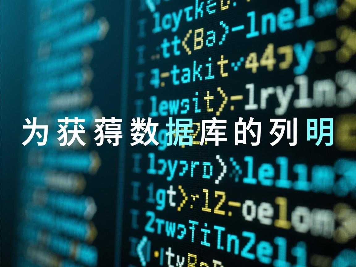 怎么获取数据库的列明 第2张 怎么获取数据库的列明 第2张