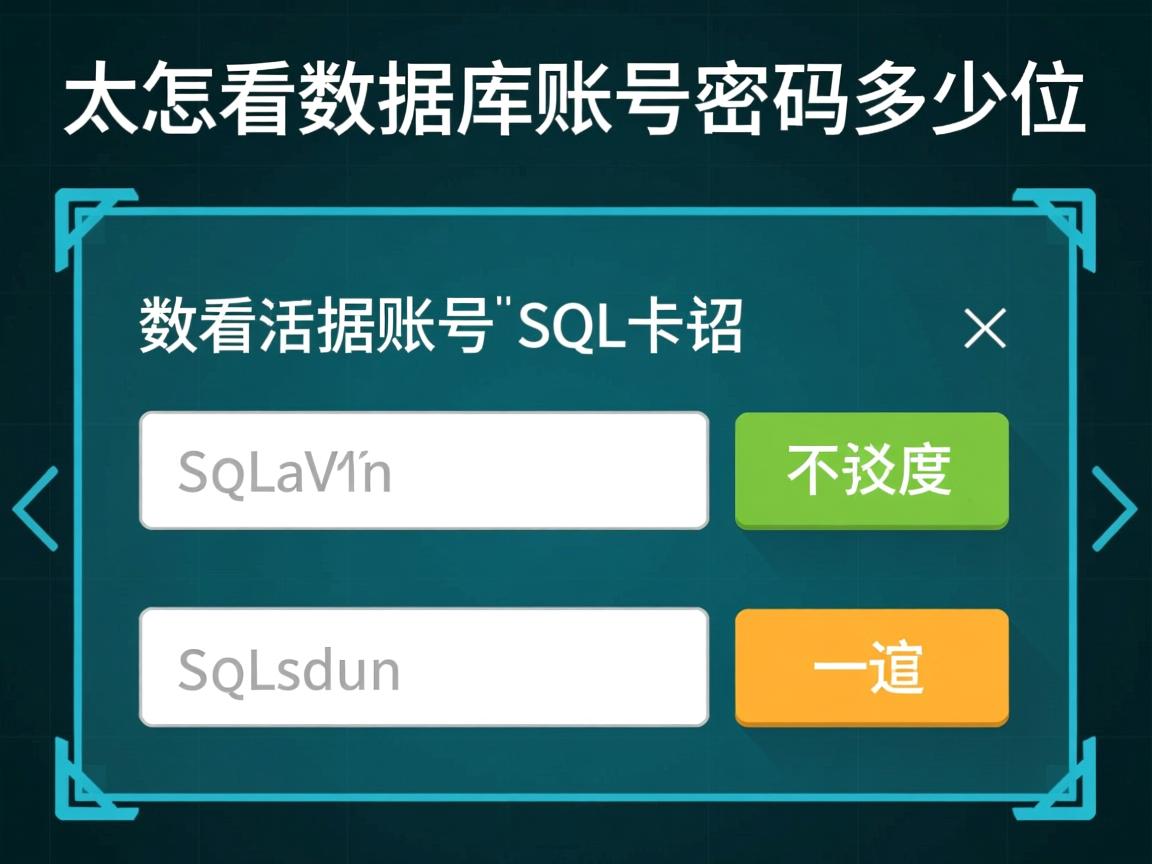 sql怎么看数据库账号密码是多少位 第2张 sql怎么看数据库账号密码是多少位 第2张