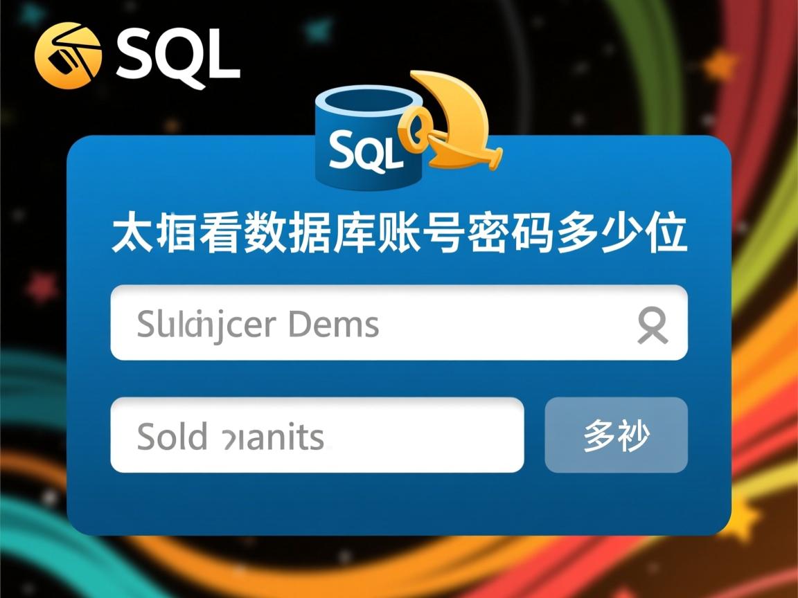 sql怎么看数据库账号密码是多少位 第1张 sql怎么看数据库账号密码是多少位 第1张