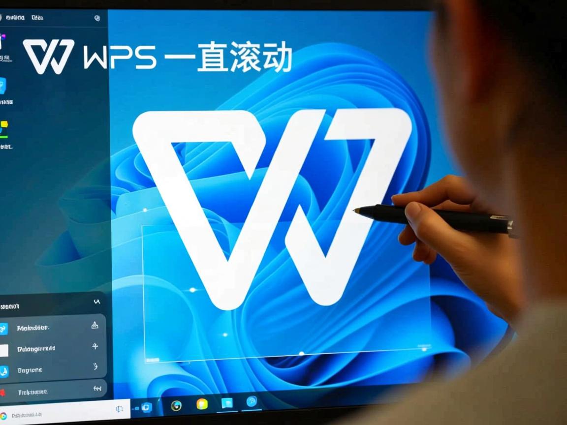 为什么打开wps时一直滚动  第1张