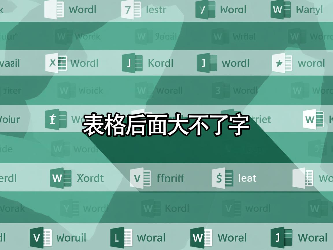 为什么word表格后面大不了字  第2张