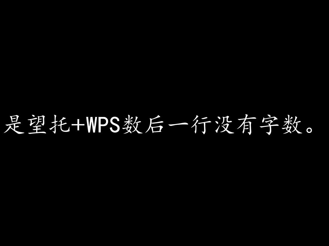 为什么wps最后一行没有字数  第1张