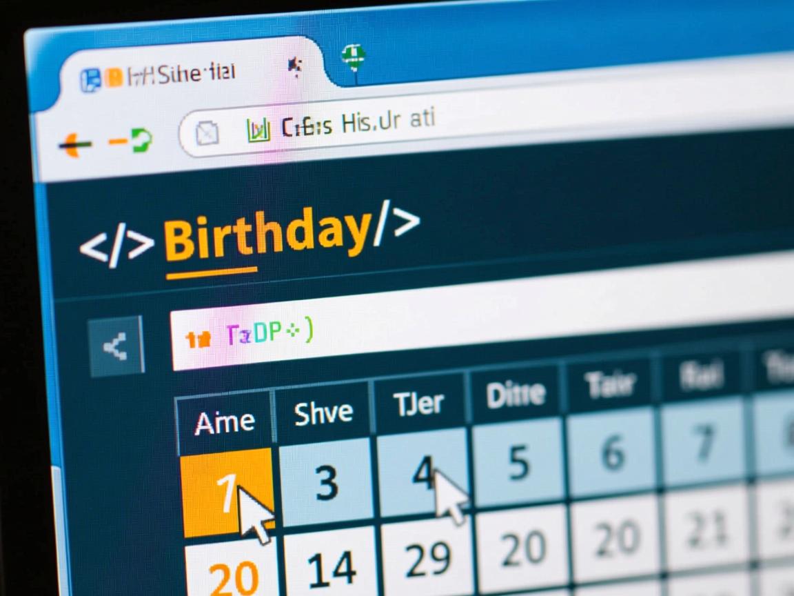 html中如何显示生日日期 第1张 html中如何显示生日日期 第1张