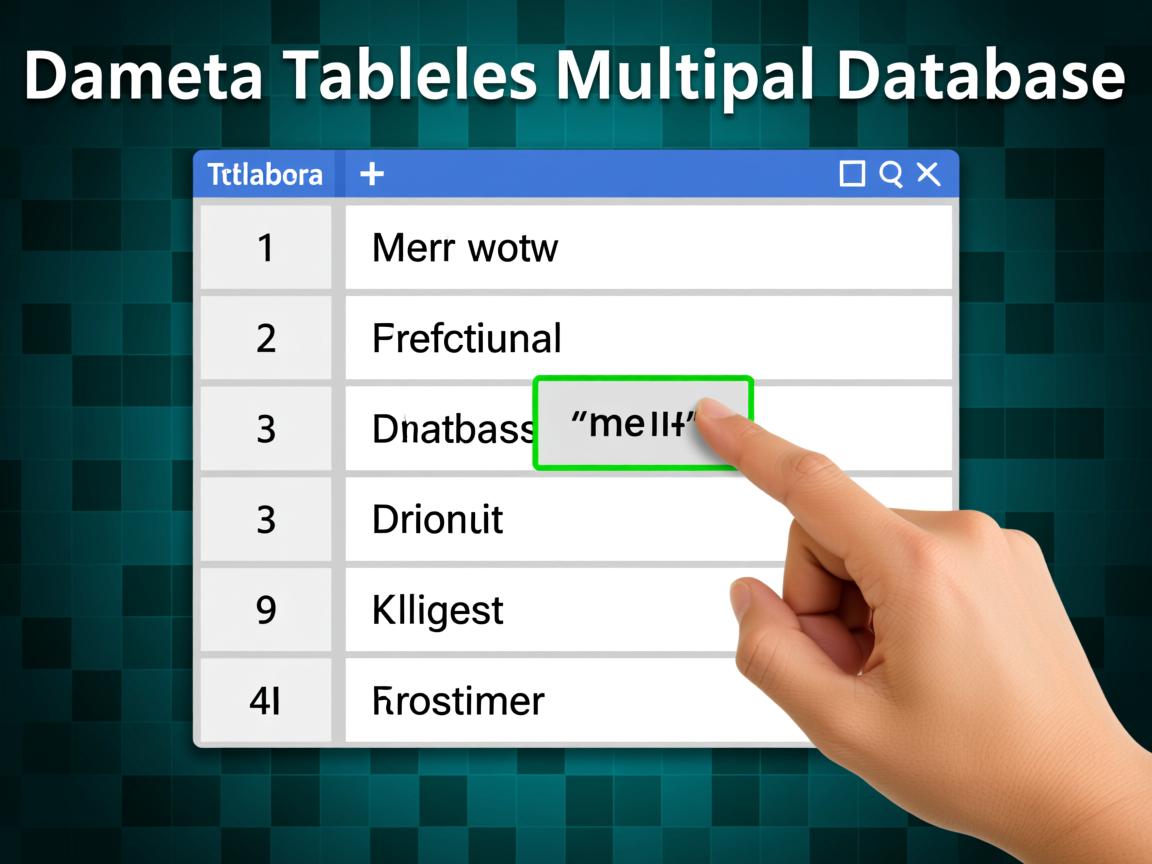 怎么删除表格多个数据库  第1张