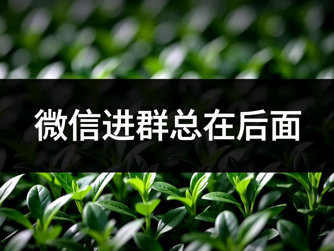 为什么微信进群总在后面 第3张 为什么微信进群总在后面 第3张