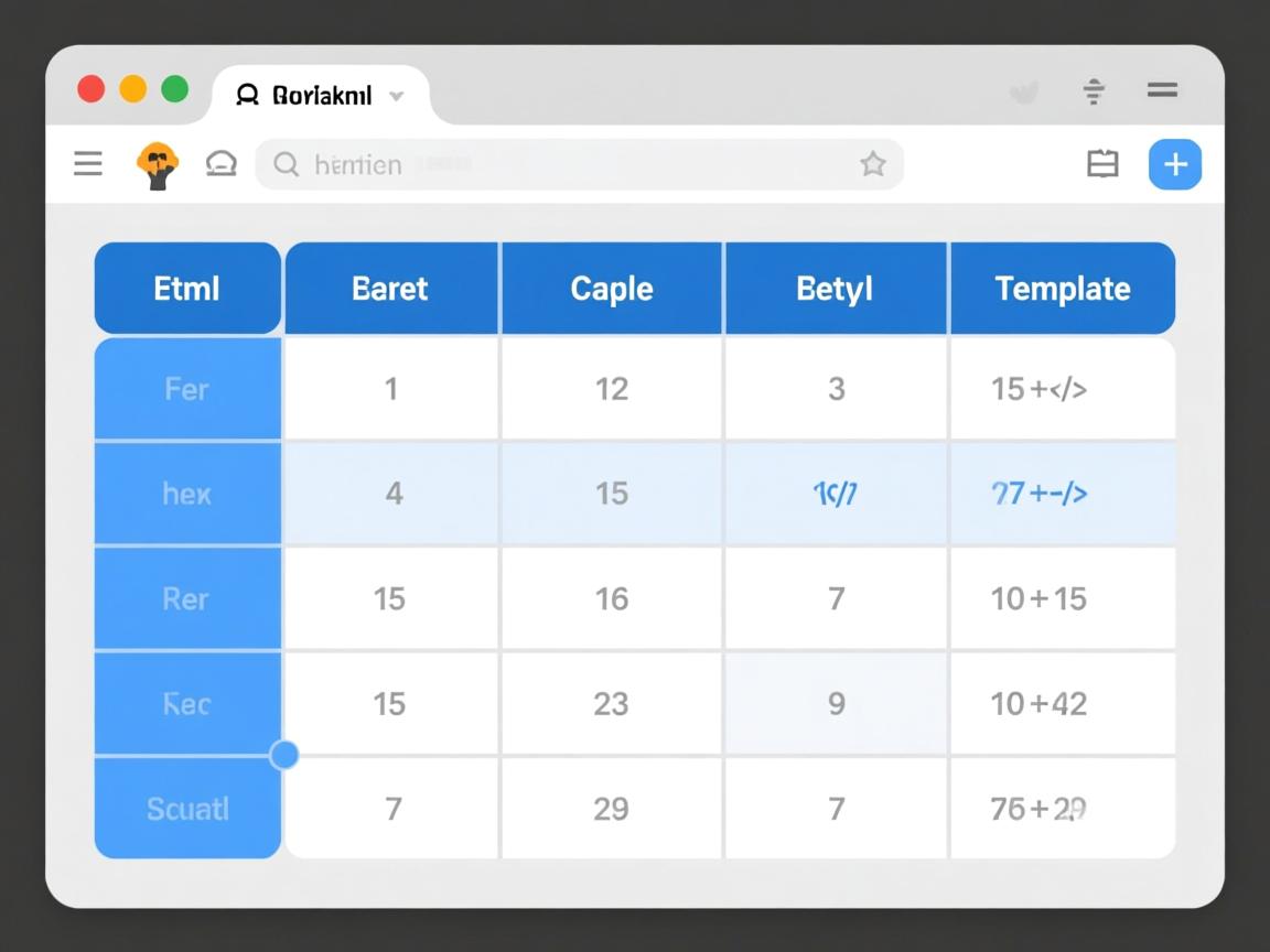 如何用html做表格模板  第2张