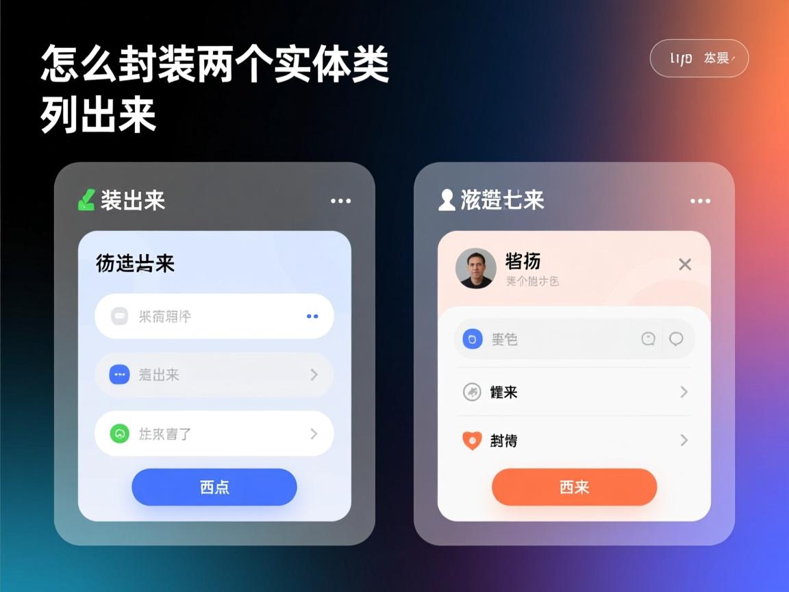 java怎么封装两个实体类并列出来