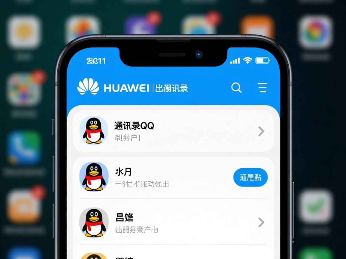 为什么华为手机通讯录出现qq  第1张