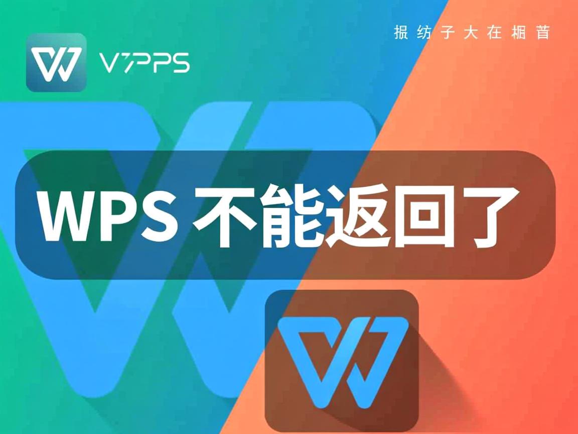 为什么我的wps不能返回了