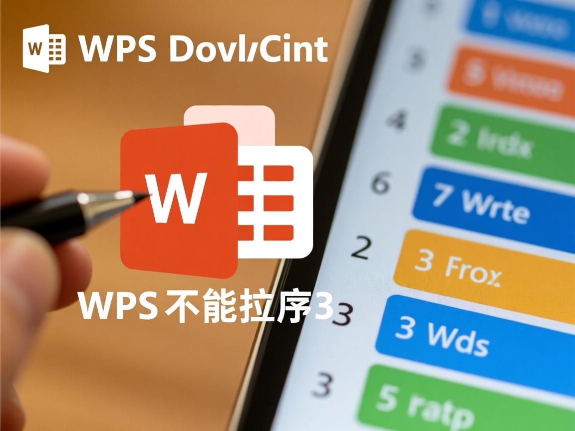 wps文档里为什么不能拉序号