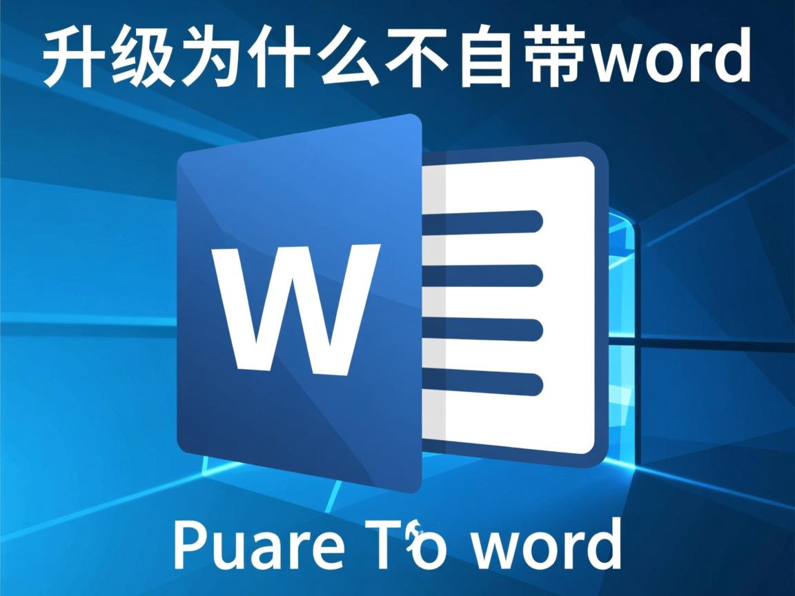电脑升级后为什么不自带word