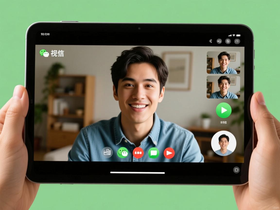 ipad微信视频屏幕为什么横着