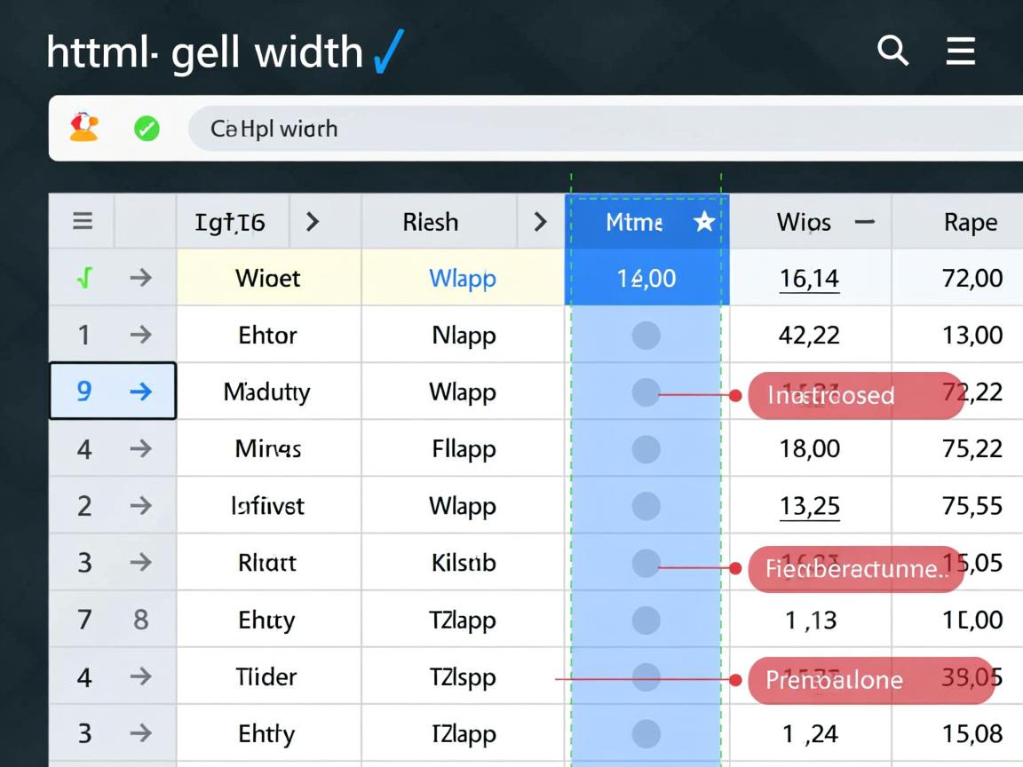 如何固定html表格列宽  第1张