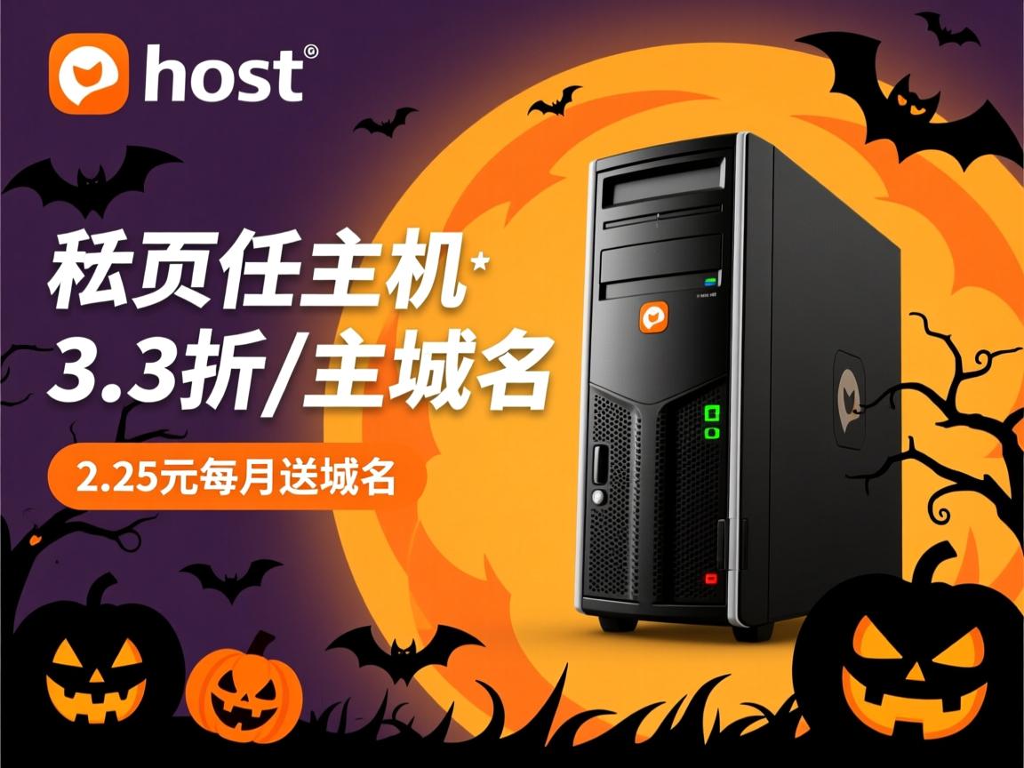justhost-万圣节主机3.3折/2.25美元每月送域名