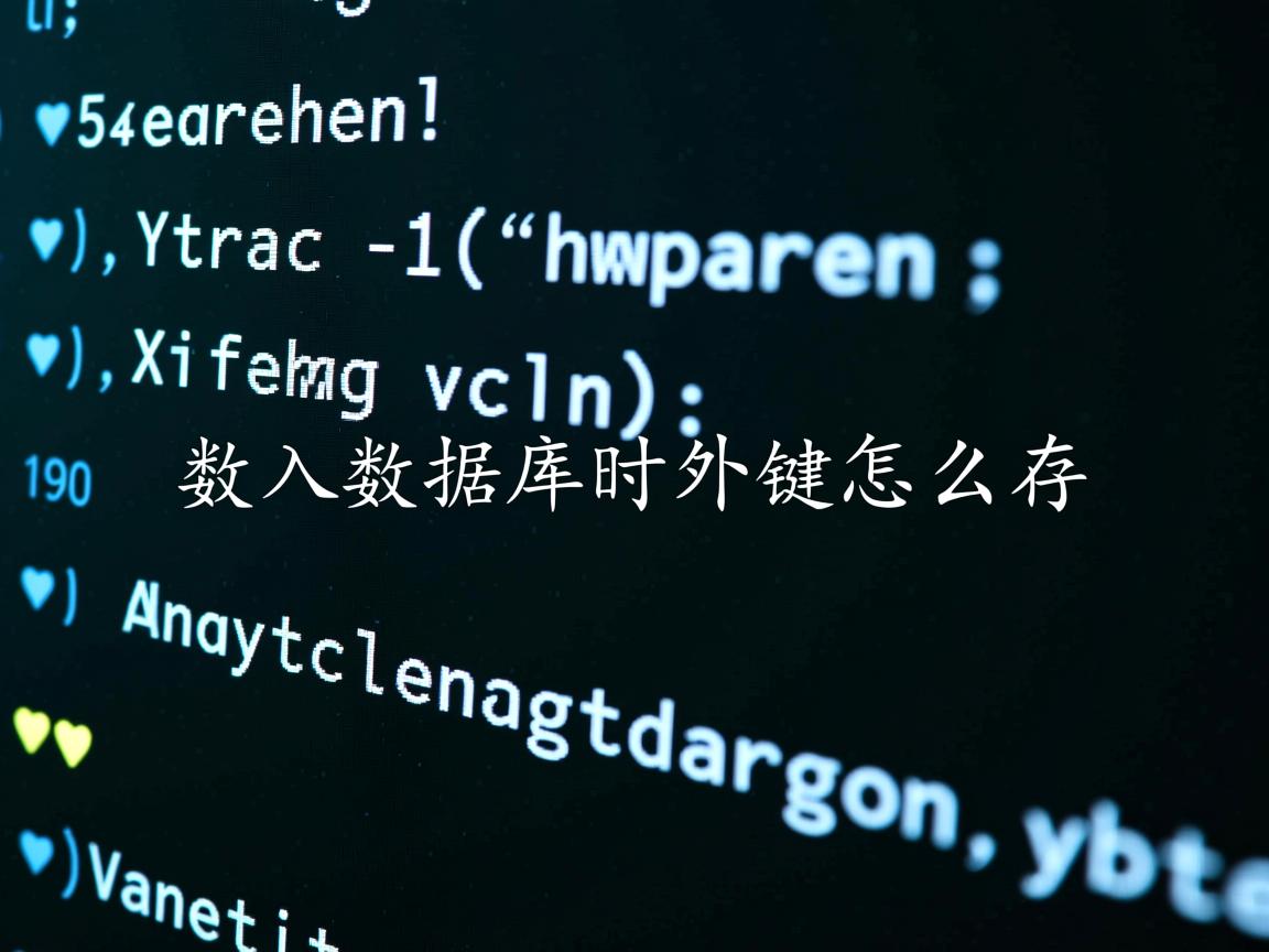 存入数据库时外键怎么存