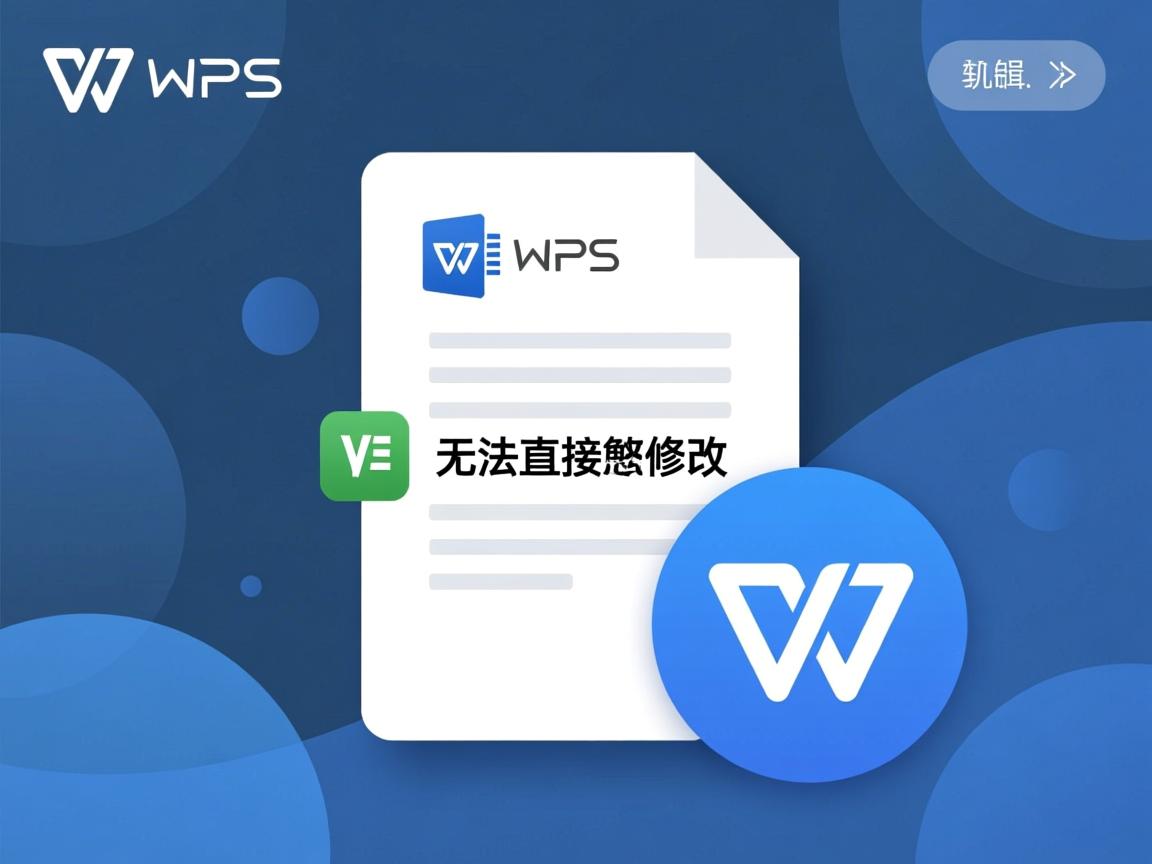 为何WPS软件在编辑时无法直接修改Word文档？  第1张