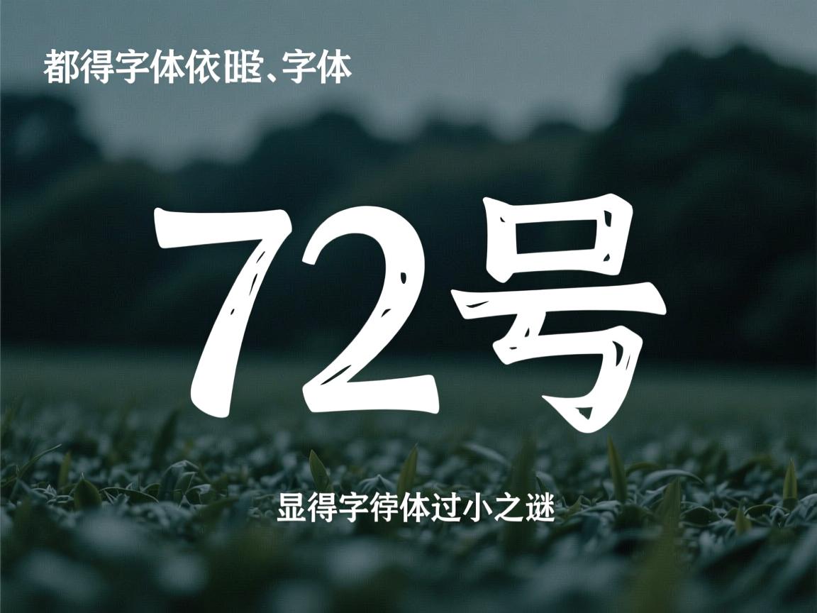 为何选用72号字体却依旧显得字体过小之谜  第1张