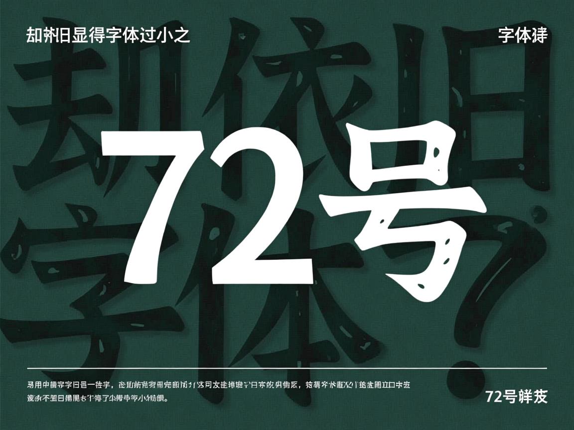 为何选用72号字体却依旧显得字体过小之谜  第3张
