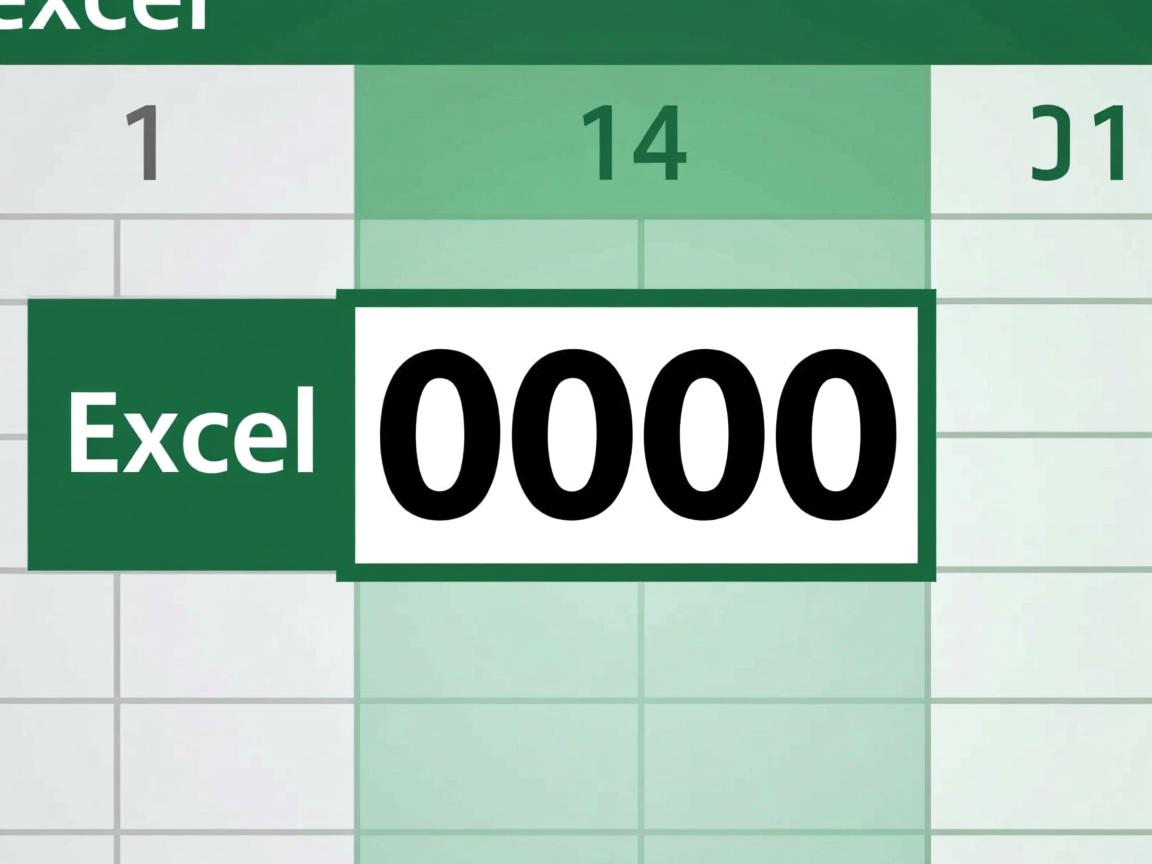 为什么excel输入的数字会变成0000  第1张