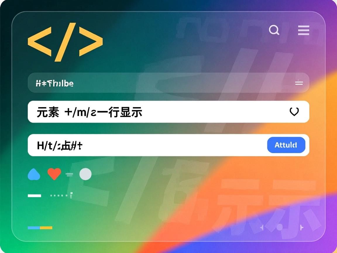 html 如何让元素一行显示  第1张