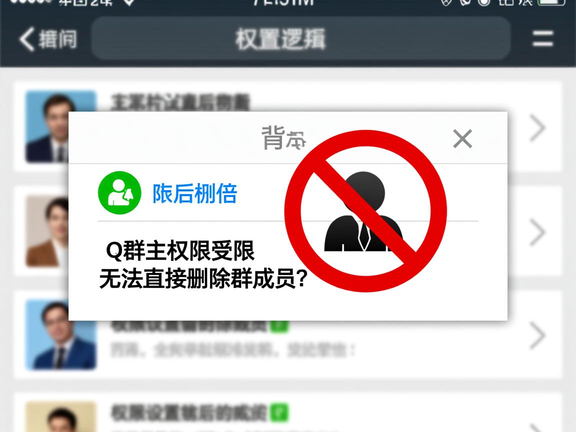 为何Q群主权限受限，无法直接删除群成员？权限设置背后的逻辑是什么？  第3张