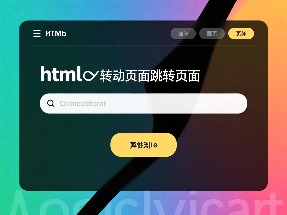 如何写一个html页面跳转页面跳转页面