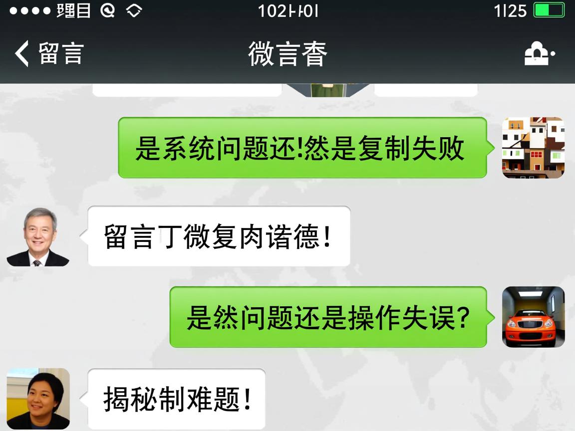 微信留言为何总是复制失败?是系统问题还是操作失误?揭秘复制难题! 第2张 微信留言为何总是复制失败?是系统问题还是操作失误?揭秘复制难题! 第2张