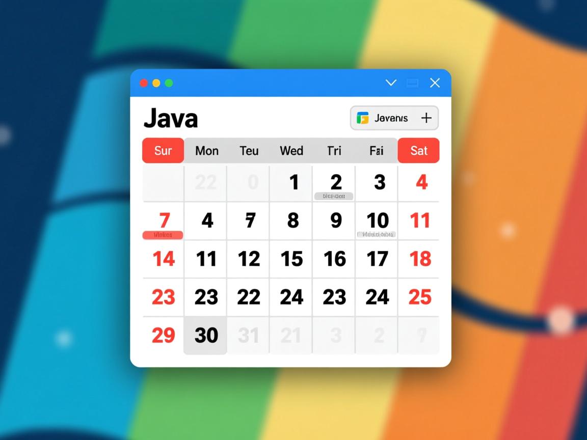 怎么用java做窗口日历  第1张