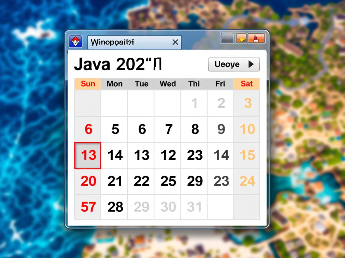 怎么用java做窗口日历  第2张