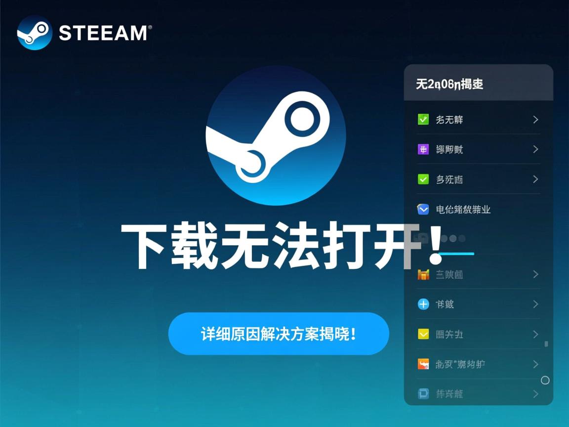 电脑下载Steam后为何无法打开？详细原因及解决方案揭晓！  第1张