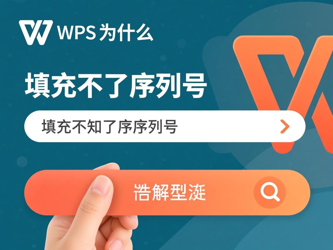 wps为什么填充不了序列号