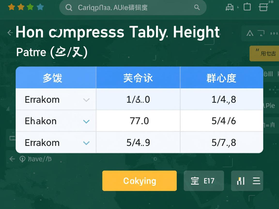 html如何压缩表格高度  第2张